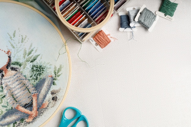 Zestaw materiałów do haftu